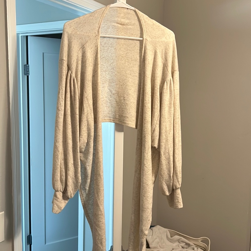 Wrap around cropped sweater